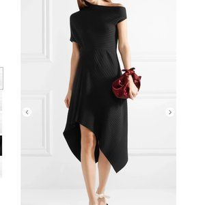 NWOT The Row Jiana Ribbed Asymmetrical Dress: Navy